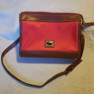 Dooney and Bourke Orange and Leather Crossbody